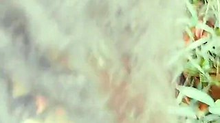 Auntie Hard Fucked in the Behind the House Outdoor