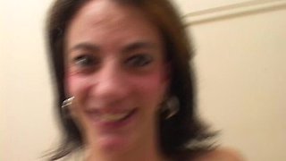 Marli Jane Small Tits Brunette Ligerie POV Facial Blowjob