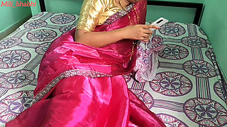 Desi bhabhi Hot sexcy figure sex in red sharee Xxx hindi audio full video