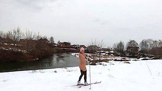 Nude Skiing Solo Female With Tattoos