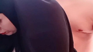 Arab Girl Fucking with Hijab in the Kitchen