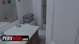 Kat Dior is a super huge titted cougar who can't keep her mitts off her stepson's cock