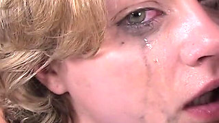 Extreme deepthroat with blonde teen