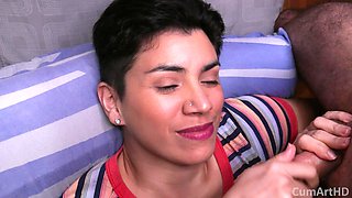POV Rubbing My Cum on Her Smile