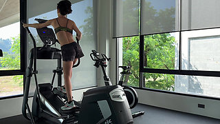 training in the gym. do you want the same but without clothes?