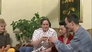 Orgy with mature and hairy ladies