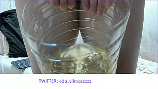 TALK- DRINK PEE- PEE- CLOSE UP- URINE- PEE- TURKISH MILF- TURKISH PORN- TURK REVEAL