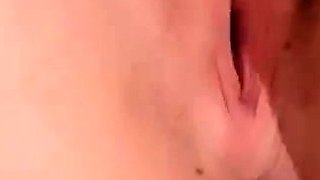 Extreme close up of Japanese teen masturbating