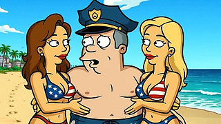 Beach Bitch 2: Pussy Full of Cum. Cartoon Simрsons Parody.