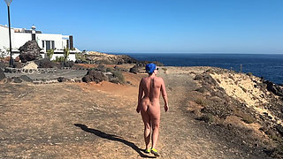 Pissing girl on the beach compilation in public