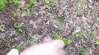 A Friend Sucks My Dick in a Park and Swallows Cum