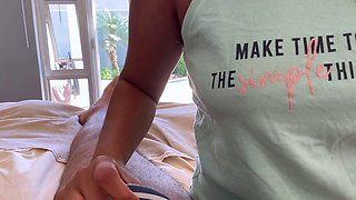 Mexicana blowjob with her big boobs
