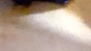 Cock rubbing my gaping teen pussy