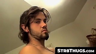 Str8Thugs.com - Straight thug Bam empties his balls out of spunky jizz in intense cum shot