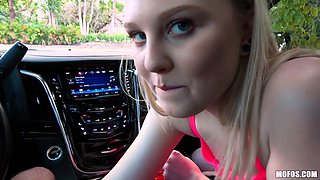 lily rader pays for the fare with a blowjob
