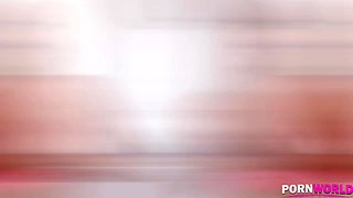 Lush Moments: Clean-Shaved Busty Glamour Babe Fingers Pussy