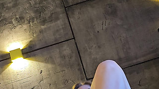 College girl Alice Klay use her feet to make me cum