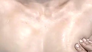 Amrozia Jan Got Oil Massage on Her Pakistani Sexy Boobs