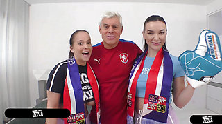 Giant Tits & Massive Ass Football Ultras Lady Gang & Jennifer Mendez Squirt Drinking Foursome - Immoral Live 4K