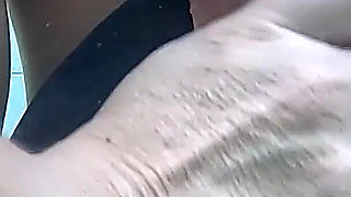 Flashing My Dick in Front of a Girl in Public Swimming Pool and Fucks Me - It's Very Risky with People Near - Misscreamy