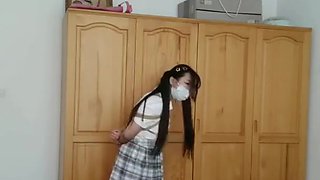 Self Bondage Schoolgirl