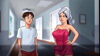 Stepmom investigation in summertime saga gameplay session