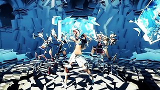 Foxy 3D Superwoman bounces up and down on a cock