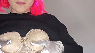 See My Passionate Self-pleasure with a Kitty Mask and Big Tits