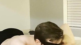 Submissive Tied Slut Takes a Hot Load in Her Mouth