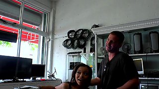 Quadcopter With Big Dildo Landed In The Pussy