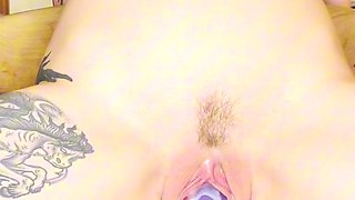 Tight sweet clit and ass solo toy fun