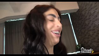 Colombian passion – yenifer chacón in mighty and pleasure-filled act  benefit monkey