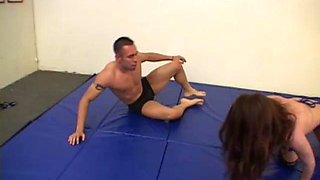 Vanessa Harding vs Jason: Amateur, Brunette  Wrestling Porn