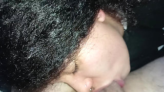 SUCKING THE BALLS FULL OF HORNINESS, WITH THE CUCKOLD FUCKING HIS COCK IN YOUR FACE