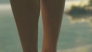 Watch Me Undress During Sunrise at a Wonderful Mountain Lake