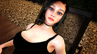 Very cute teen gets fucked along the house