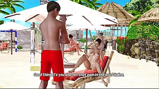 Max's Life Cap 25 - Massage to Naked Girl on the Beach and Girl Masturbating