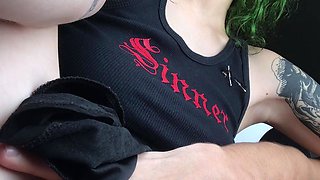 Close up pussy solo dildoing