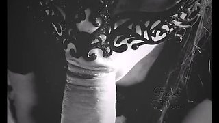 Brunette Mistress Teases Chastity Slave with Sensual Blowjob Edging