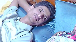 Desi Indian Step Sister Catches Her Two Step Brothers Jerking off and Wants to Get Fucked Them ( Hindi Audio )