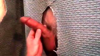Sucking verbal guy at the glory hole