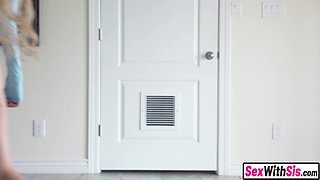 Blond eighteen years old stepsis pranks hung stepbro