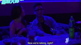 Nerdy Guy Wins Pick-up Game Show And Fucks Cute Brunette Ranako