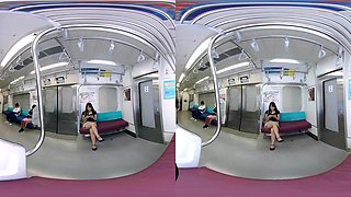 The Girl I Met On The Train Happens To Be My Naughty Coworker - Asian Office Girl Striptease