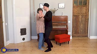Sharon Amore Is A Horny Grandma Who Gets Fucked By Her Toyboy Student At Home - MatureNl