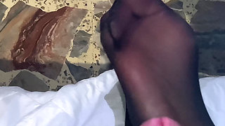 Cumming Soles of Feet to Secretary POV