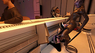 sexy draenei fucks girl in mouth in hotel 3D