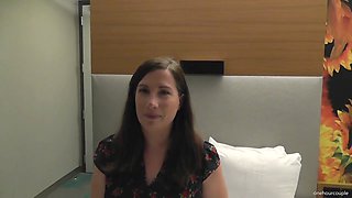 Wife's awkward interview before she tries her first big black cock