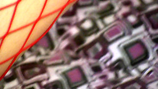 Beauty teen plays with glasses didlo