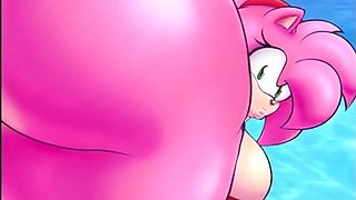 Amy Large Butt in the Pool [kirryez and smotrilla]